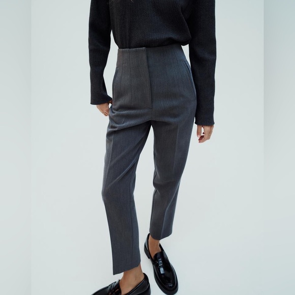 PANTS WITH A HIGH WAIST - Picture 2 of 11